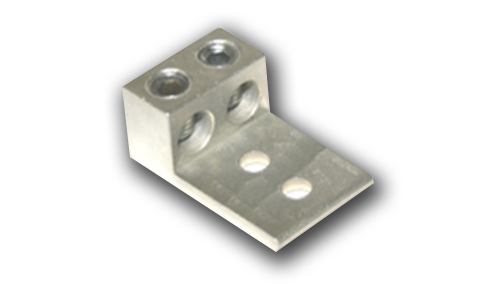 DROF Terminal mecánica de aluminio, 2 conectores 2 barrenos